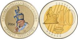 World Coins - Vatican, Medal, 10 Euro Essai Trial, 2004, Bimetallic,