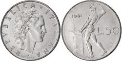 World Coins - Italy, 50 Lire, 1981, Rome, Stainless Steel, , KM:95.1