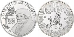 World Coins - Belgium, 10 Euro, Erasmus, 2009, Brussels, BE, , Silver, KM:285