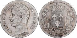 World Coins - France, Charles X, 1/2 Franc, 1827, La Rochelle, Silver, , Gadoury:402