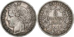 World Coins - France, 5 Francs, Cérès, 1870, Paris, Silver, , Gadoury:743