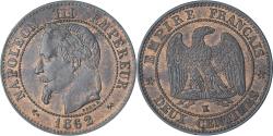 World Coins - France, Napoleon III, 2 Centimes, 1862, Bordeaux, , Bronze, KM:796.6