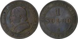 World Coins - Papal States, Pius IX, Soldo, 1866, Rome, Copper, , KM:1372.2