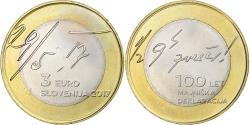 World Coins - Slovenia, 3 Euro, 2017, Bi-Metallic,