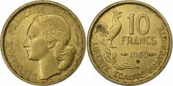 World Coins - France, 10 Francs, Guiraud, 1950, Beaumont - Le Roger, Aluminum-Bronze