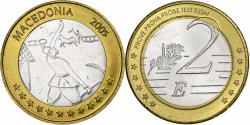 World Coins - Macedonia, 2 Euro, Fantasy euro patterns, Essai-Trial, Proof, 2005, Bi-Metallic