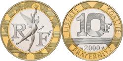 World Coins - France, 10 Francs, Génie, 2000, MDP, Série BE / Proof, Bi-Metallic,