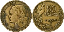 World Coins - France, 50 Francs, Guiraud, 1952, Beaumont - Le Roger, Aluminum-Bronze