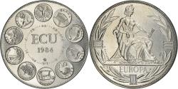World Coins - France, Medal, Ecu Europa, Europe Assise, Politics, 1984,