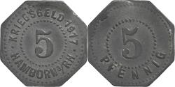 World Coins - Germany, Stadt Hamborn, 5 Pfennig, 1920, , Iron