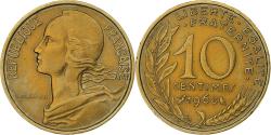 World Coins - France, 10 Centimes, Marianne, 1968, Paris, Aluminum-Bronze,