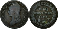 World Coins - Coin, France, Dupré, 5 Centimes, AN 5, Lille, , Bronze, KM:640.11