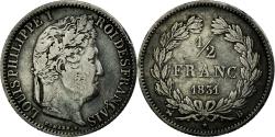 World Coins - Coin, France, Louis-Philippe, 1/2 Franc, 1831, Rouen, , Silver