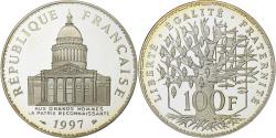 World Coins - France, 100 Francs, Panthéon, 1997, Paris, Proof / BE, Silver,