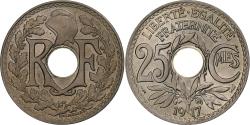 World Coins - France, 25 Centimes, Lindauer, 1917, Paris, Copper-nickel, , Gadoury:380