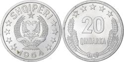 World Coins - Albania, 20 Qindarka, 1964, Aluminum, , KM:41