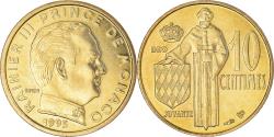 World Coins - Coin, Monaco, Rainier III, 10 Centimes, 1995, BU, , Aluminum-Bronze