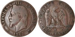 World Coins - Coin, France, Napoleon III, Napoléon III, 5 Centimes, 1863, Strasbourg