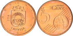 World Coins - Latvia, 5 Euro Cent, 2014, Stuttgart, , Copper Plated Steel, KM:152