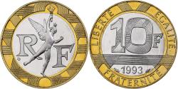 World Coins - France, 10 Francs, Génie, 1993, Paris, Proof, Bi-Metallic,