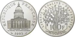 World Coins - France, 100 Francs, Panthéon, 1993, Paris, BE, Silver, , Gadoury:898a