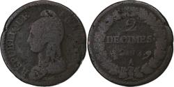 World Coins - France, 2 Decimes, Dupré, AN 4, Paris, Copper, , Gadoury:300