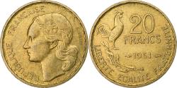 World Coins - France, 20 Francs, Guiraud, 1951, Paris, Aluminum-Bronze, , KM:917.1