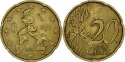 World Coins - Italy, 20 Euro Cent, 2002, Nordic gold,