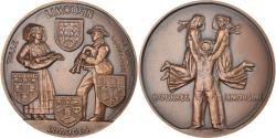 World Coins - France, Medal, Danse, Bourrée Limousine, Régionalisme, 1983, Crouzat,