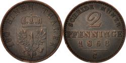 World Coins - Coin, German States, PRUSSIA, Wilhelm I, 2 Pfennig, 1868, Cleves,