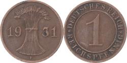 World Coins - Coin, Germany, Reichspfennig, 1931