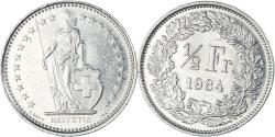 World Coins - Coin, Switzerland, 1/2 Franc, 1984