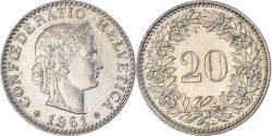World Coins - Coin, Switzerland, 20 Rappen, 1961