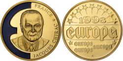 World Coins - France, Medal, Europe, Jacques Chirac, 1998, Copper Gilt,