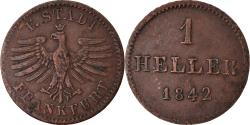 World Coins - Coin, German States, FRANKFURT AM MAIN, Heller, 1842, , Copper, KM:327