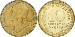 World Coins - France, 10 Centimes, Marianne, 1975, MDP, série FDC, Cupro-Aluminium,