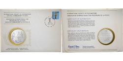 World Coins - Colombia, Medal + stamp, International Society of Postmasters, 1978, Silver