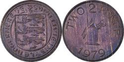 World Coins - Coin, Guernsey, Elizabeth II, 2 Pence, 1979, Heaton, , Bronze, KM:28