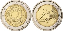 World Coins - Italy, 2 Euro, 30 ans du drapeau de l'UE, 2015, Rome, Bi-Metallic,