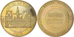 World Coins - France, Token, Tourist Token, 75/ Paris - Hôtel de Ville, 2015, Monnaie de