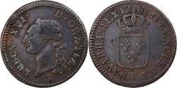 World Coins - France, Louis XVI, Sol, 1786, Nantes, Copper,