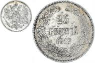 World Coins - Coin, Finland, Nicholas II, 25 Penniä, 1913, Helsinki, , Silver