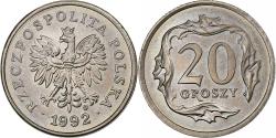 World Coins - Poland, 20 Groszy, 1992, Warsaw, Copper-nickel, , KM:280