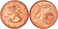World Coins - Finland, 2 Euro Cent, 2004, Vantaa, , Copper Plated Steel, KM:99