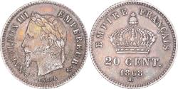 World Coins - Coin, France, Napoleon III, 20 Centimes, 1868, Strasbourg, , Silver
