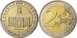 World Coins - Germany, 2 Euro, Saarland, 2009, Munich, Bi-Metallic,