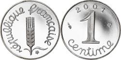 World Coins - Coin, France, Épi, Centime, 2001, Paris, Proof, , Stainless Steel