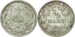 World Coins - Coin, GERMANY - EMPIRE, 1/2 Mark, 1918, Stuttgart, , Silver, KM:17