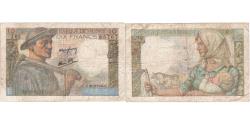 World Coins - France, 10 Francs, Mineur, 1944-06-22, J.83, F(12-15)
