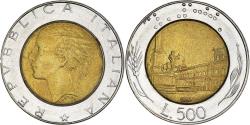 World Coins - Coin, Italy, 500 Lire, 1989, Rome, , Bi-Metallic, KM:111
